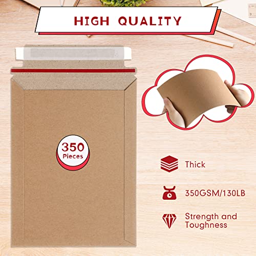 FAINNE 350 PIECES 6X8 INCHES RIGID SELF ADHESIVE PHOTO MAILERS Document 350GSM - Like New