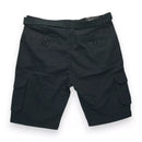 BLU ROCK NEW YORK MENS FLEX STRETCH BELTED CARGO SHORTS - SIZE: MEN 40 - BLACK - Brand New