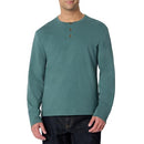 AMAZON ESSENTIALS MEN'S RELAXED-FIT LONG SLEEVE HENLEY SIZE: LARGE -SLATE GREEN - Brand New