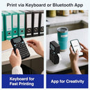 SUPVAN BLUETOOTH LABEL MAKER MACHINE SUPPORT KEYBOARD APP 30+ FONTS E11 - BLACK - Brand New