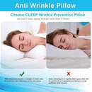 CUZEP ERGONOMIC CERVICAL PILLOW ANTI-WRINKLE MEMORY SHAPE PILLOW - WHITE - Like New