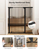 COMOMY 42" EXTRA TALL BABY GATE FOR STAIRS, FITS 29.5" TO 43.3" OPENING; BLACK - Like New