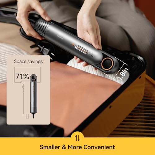 DEERMA HAIR DRYER TRAVEL SIZE PROFESSIONAL 110K RPM PORTABLE BLOW DRYERS - GREY - Like New