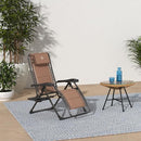 TIMBER RIDGE Zero Gravity Chairs, Folding Chair Padded Lounge - Brown - Brand New