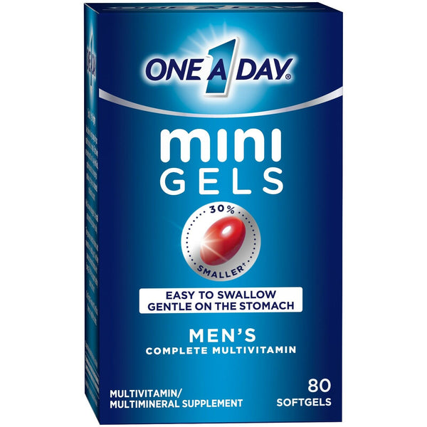 One A Day Men's Mini Gels, Multivitamins for Men 80Ct - 1 PACK New
