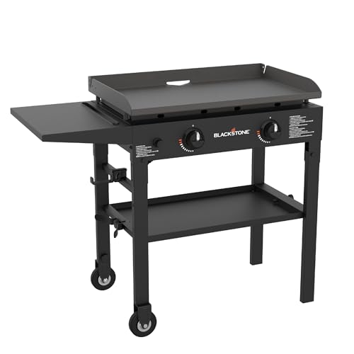 BLACKSTONE FLAT TOP GAS GRILL GRIDDLE 2 BURNER PROPANE 1517AZ - BLACK - Like New