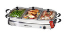 ELITE GOURMET ELITE PLATINUM TRIPLE BUFFET SERVER STAINLESS STEEL EWM-9933 - Like New