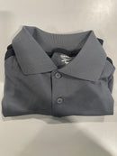 REEBOK WOMENS SHORT SLEEVE POLO - SIZE: WOMEN L - GRAPHITE/BLACK - Like New