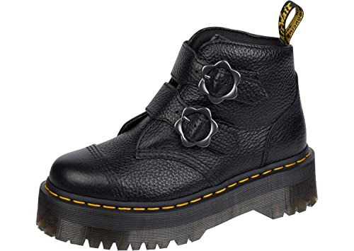 27642001 WOMEN'S DEVON FLOWER ANKLE BOOT BLACK MILLED NAPPA SIZE 6 - Like New