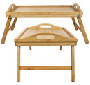 Greenco Bamboo Breakfast Tray Folding Legs Handles Bed Tray Table B07QV37FCX - Brand New