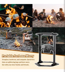 GREENER DIA. 11'' FIREWOOD KINDLING SPLITTER STAND COVER CAST STEEL MAN - BLACK - Like New