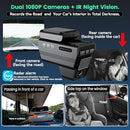 DEERASK PRO2 4G LTE DUAL 1080P CAR SECURITY DASH CAM, LIVE REMOTE VIEW, BLACK - Like New