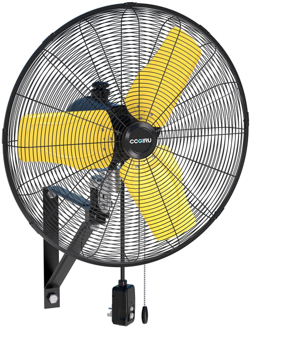 9000 CFM 24" Outdoor Oscillating Wall Fan, High Velocity 3-Speed Waterproof - Like New