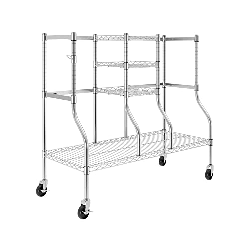 SafeRacks Golf Equipment Organizer Rack, Garage Storage Rack, Steel Wire - WHITE - Like New