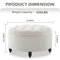 IMMULIZE 30" Round Storage Ottoman, Button Circle Lid, Large Footrest - Cream - Like New