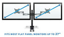 Mount-It! Dual Monitor Mount Arms | Double Monitor Desk Stand - Brand New