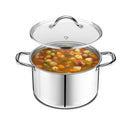 BAKKEN SWISS BKSSQ5 Stainless Steel Stockpot & Tempered Glass Lid 5 Quart - Like New