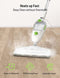 TOPPIN STEAM MOP - 10 IN 1 DETACHABLE HANDHELD STEAM CLEANER - WHITE/GREEN Like New