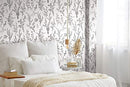 York Wallcoverings FH4026 Wildflower Sprigs Wallpaper Black/White - Brand New