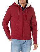 AMAZON ESSENTIALS HOODIE FOR MEN SHERPA-LINED FULL-ZIP FLEECE, M, RED - Brand New