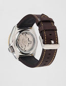 SEIKO MEN'S SEIKO 5 SPORTS BLACK DIAL GMT LEATHER BAND WATCH - SSK036 - Brand New