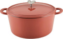 AYESHA CURRY KITCHENWARE ENAMELED CAST DUTCH OVEN 6 QUART - REDWOOD RED - Like New