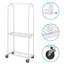 Simple Trend Garment Rack 2-Tier Rack White ST58017-W - White - Like New