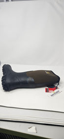 DRYCODE RUBBER BOOTS STEEL SHANK DURABLE ANTI SLIP MUD BOOTS - 10 - BLACK/BROWN - Like New