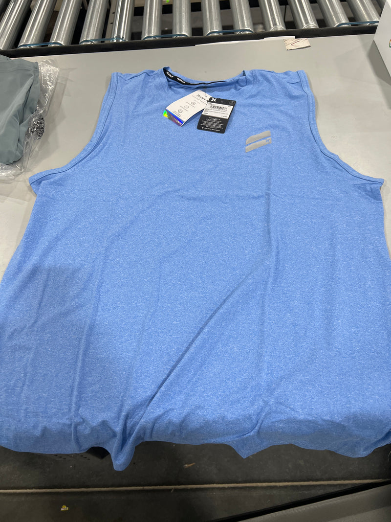HURLEY EXIST BREATHE TANK HEATHERED TANK TOP - SIZE: MEN L - AQUIFER - Brand New