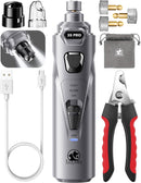 LOPSIC S5 PRO Dog Nail Grinder, 2 LED Mode, 2-Speed Trimmers, 3 Grinders - Gray Like New