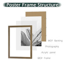 FrameWorks 16”x20” Wooden Poster Frame, Glossy - 2 Pack - Brand New