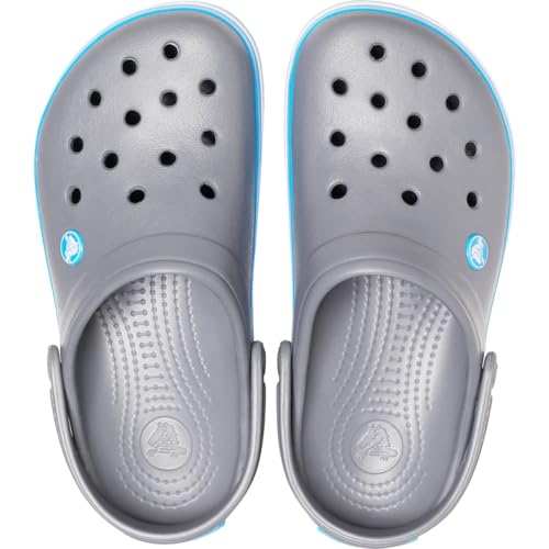 CROCS UNISEX ADULT CROCBAND CLOG - SIZE: MEN 9 WOMEN 11 - CHARCOAL/OCEAN - Brand New