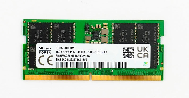 SK HYNIX 16GB DDR5 4800MHZ SODIMM LAPTOP RAM 1RX8 - GREEN - Like New