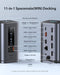 BASEUS DOCKING STATION, 11 IN 1, TRIPLE DISPLAY, 4K, USB PD - SPACE GRAY - Like New