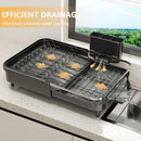 KLKE EXPANDABLE DISH DRYING RACK COUNTER-DISH RACK EFF DRY RACK - BLACK - Like New