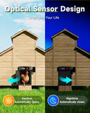 XBRIGHT SOLAR POWERED AUTOMATIC CHICKEN COOP DOOR TIMER LIGHT SENSOR - BLACK - Like New