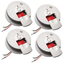 KIDDE HARDWIRED INTERCONNECTABLE 120-VOLT SMOKE ALARM BACKUP, 4 PACK - WHITE - Brand New