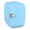 CROWNFUL MINI FRIDGE, 4 LITER/6 CAN PORTABLE COOLER TRAVEL FRIDGE - BLUE - Like New