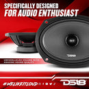 DS18 PRO-ZXI694BM 6X9" PRO AUDIO MID-RANGE LOUDSPEAKER BULLET 600 WATTS - BLACK - Like New