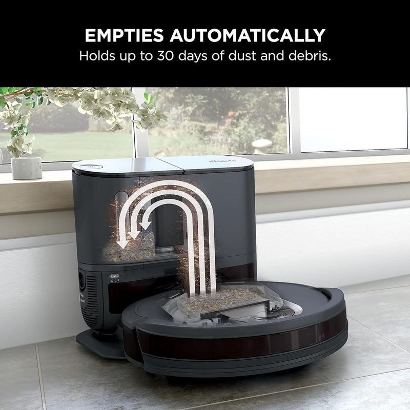 Shark RV9105WWUS V8 EZ Robot Self-Empty Vacuum - Black - Like New