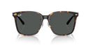 RAY-BAN RB2206D SQUARE SUNGLASSES - HAVANA/DARK GRAY - Like New