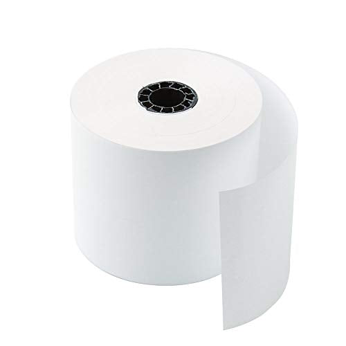 Office Depot 1-Ply Paper Rolls, 3" x 128', 10 Rolls/Pack, 109023 - White - Brand New