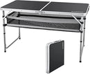 FUNDANGO FOLDING CAMPING TABLE, 4 FT ADJUSTABLE 9C2108 - BLACK - Like New