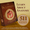 Genius Games Human Abdomen Anatomy Jigsaw Puzzle Dr Livingston's Unique Shaped - Brand New