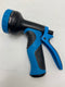 ATEROD EXPANDABLE GARDEN HOSE 100FT 10 NOZZLES SPRAYER - BLACK/BLUE - Brand New
