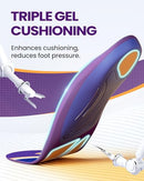 QB SHOE CUSHIONS INSERTS FOR SOLVING HEEL PAIN, SIZE S: WOMEN 7.5-8.5, PURPLE - Like New
