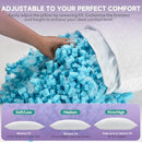 PLUSHHAVENCLOUD ADJUSTABLE PILLOWS QUEEN SIZE - COOLING SHREDDED FOAM - WHITE - Like New