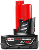 Milwaukee 48-11-2412 Twin Pack of 3.0 Amp Hour Extended Capacity 12V Lithium - Like New