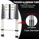 RIKADE TELESCOPIC LADDER 12.5FT ALUMINUM TELESCOPING LADDER NON-SLIP - ALF-38 - Brand New