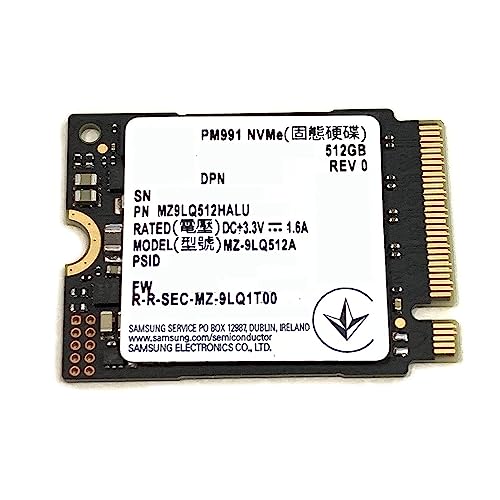 SAMSUNG 512GB PM991 M.2 2230 30MM NVME PCIE SOLID STATE DRIVE MZ-9LQ512A - BLACK - Like New
